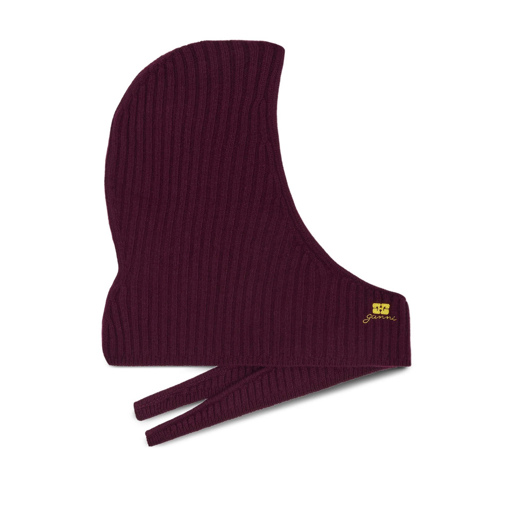 Ganni Embroidered-logo Balaclava