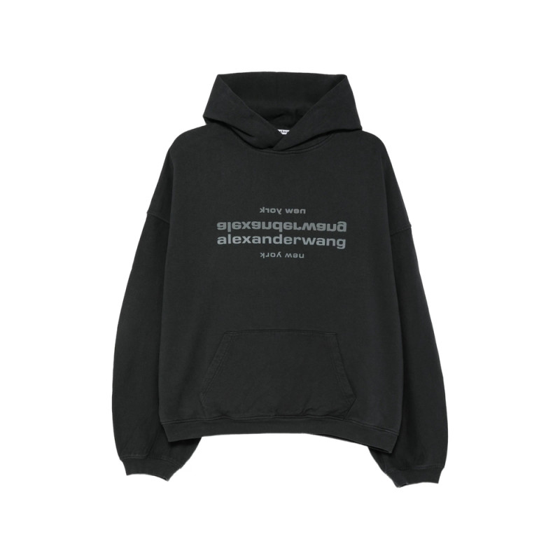 Alexander Wang Logo-print Cotton Hoodie