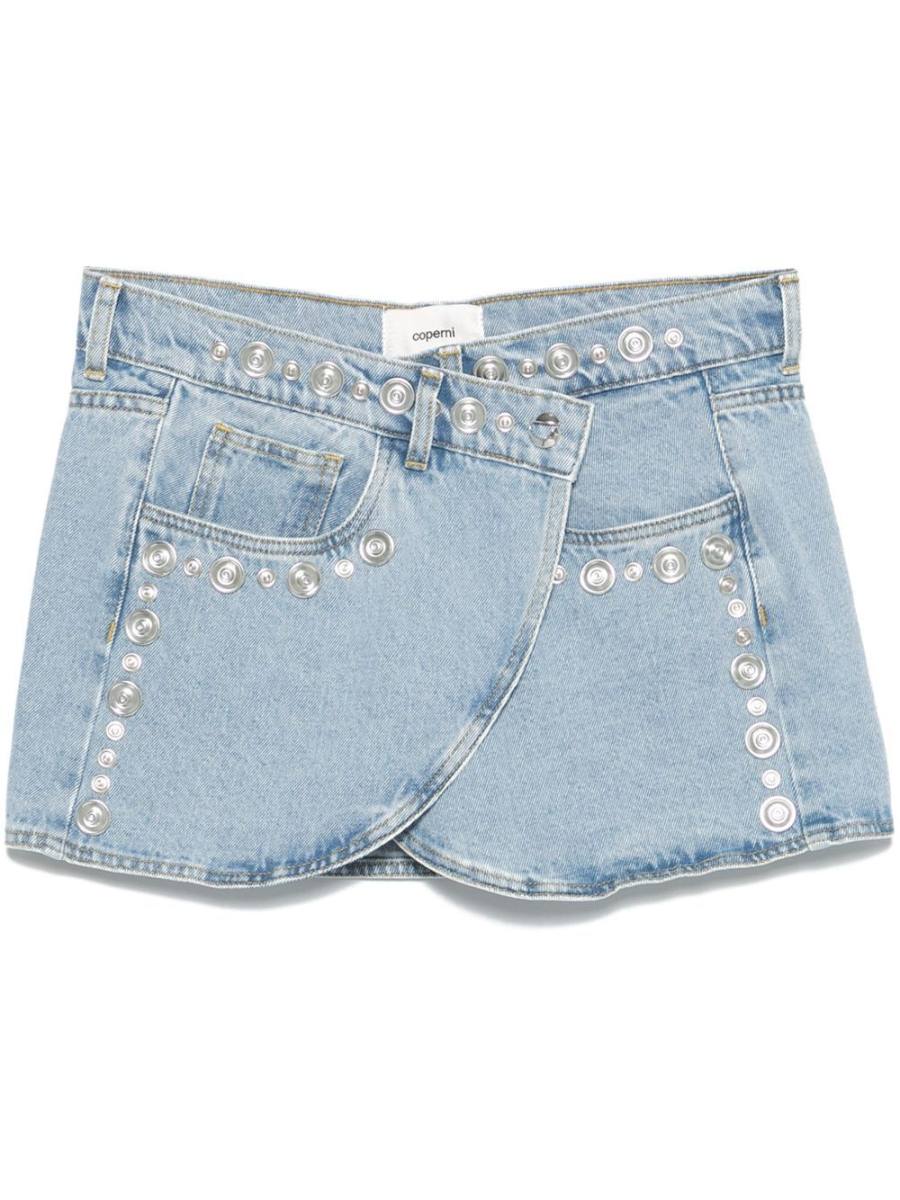 studed mini skirt