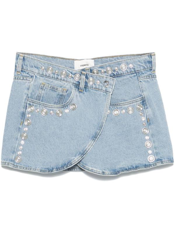 studed mini skirt