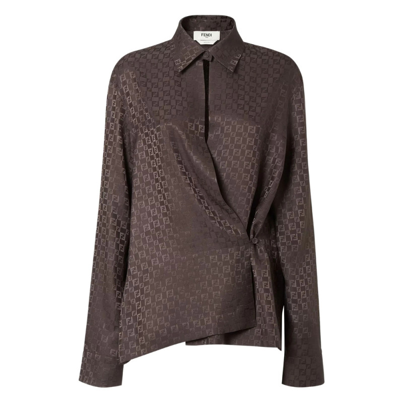 Fendi Ff Jacquard Silk Shirt