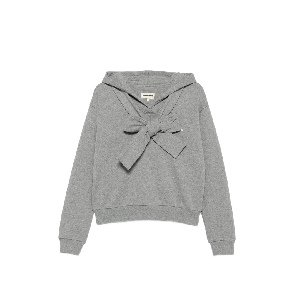 Shushu/tong Bow-detail Logo-print Hoodie
