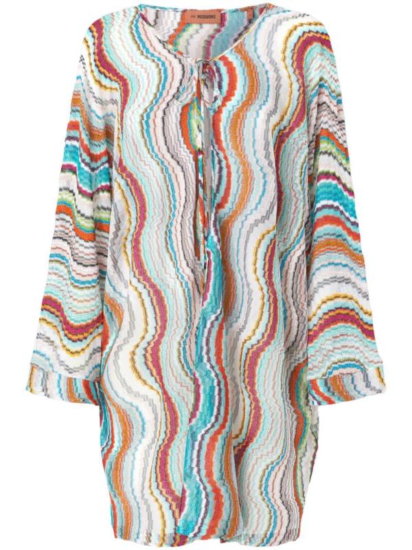 wave lamé beach dress