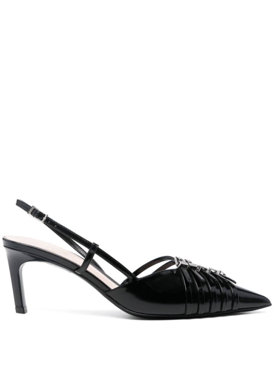 65mm leather slingback pumps