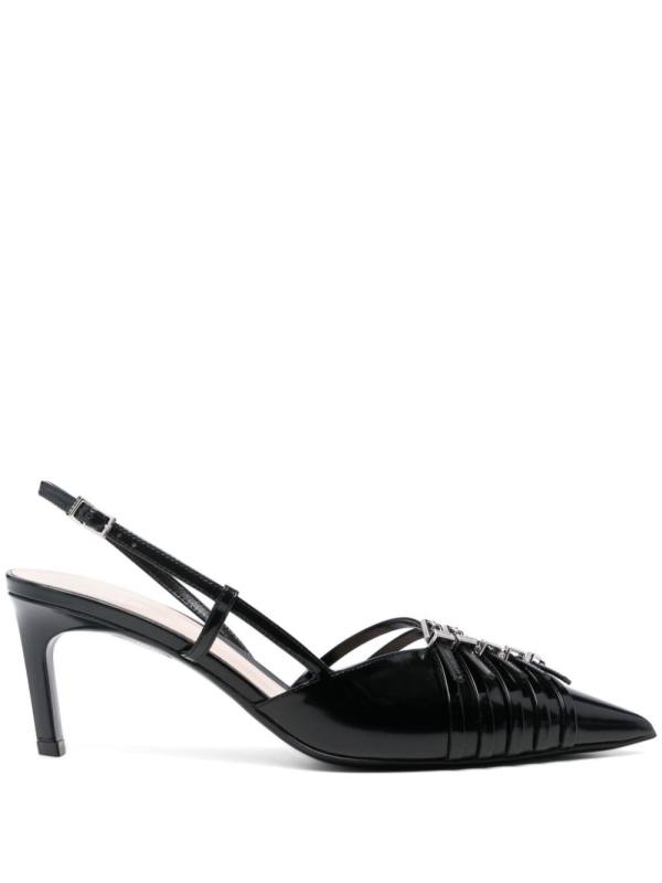 65mm leather slingback pumps