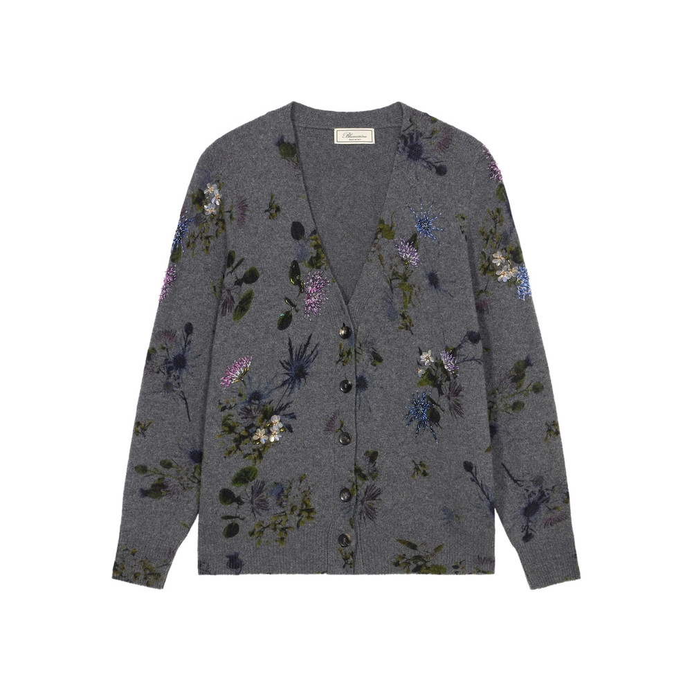 Blumarine Floral-beaded Cardigan