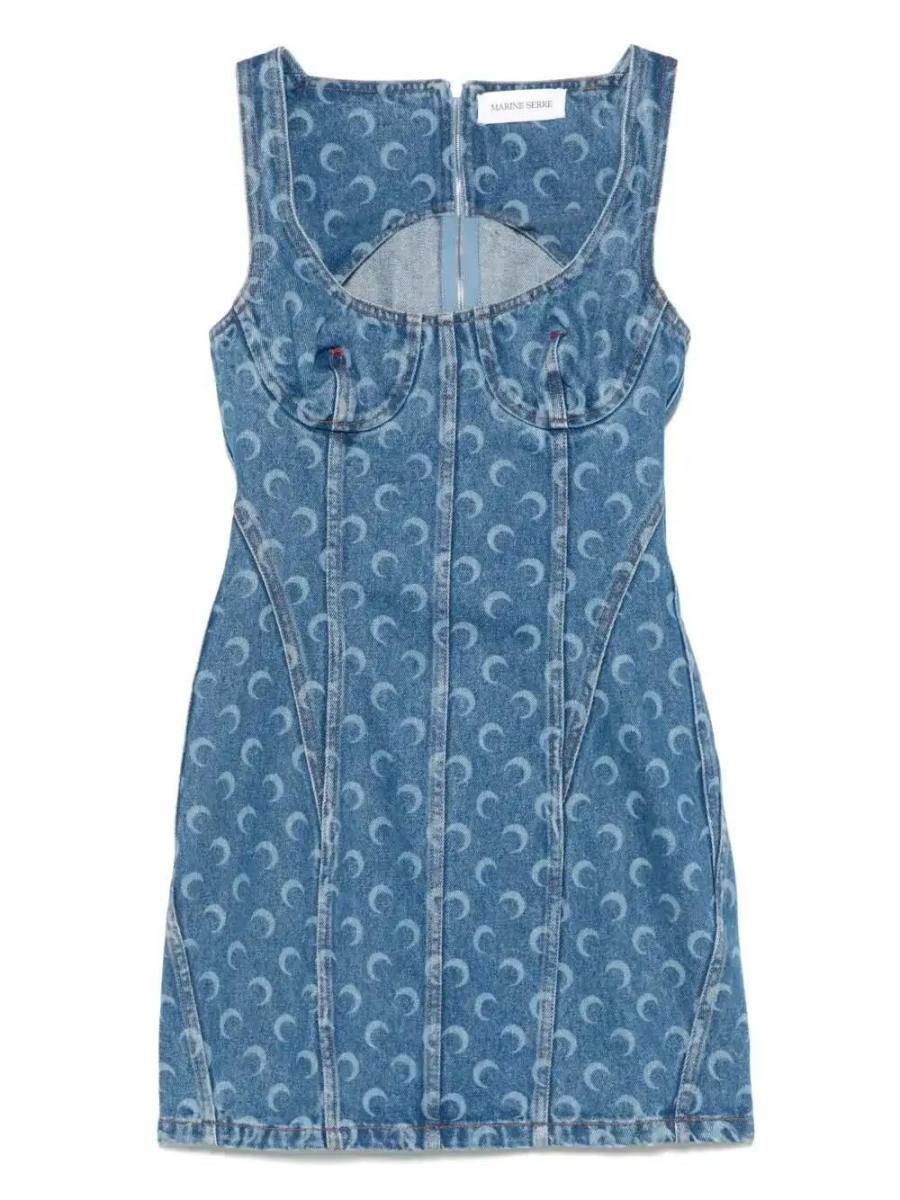 Moon Laser denim mini dress