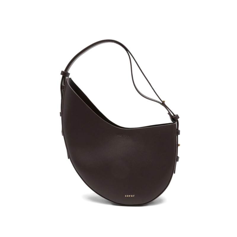 Soeur Crescent-shape Leather Shoulder Bag