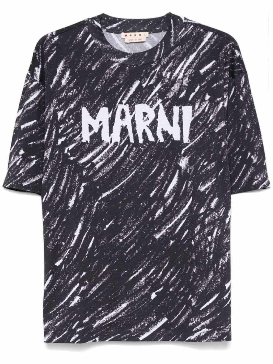 Scribble logo jersey T-shirt