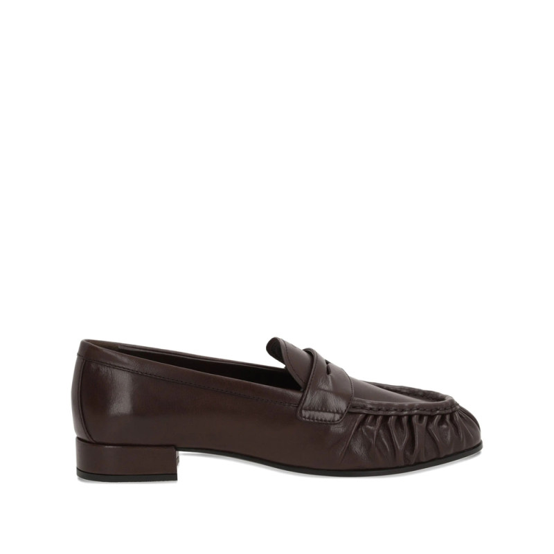 Prada Pleated Leather Loafers