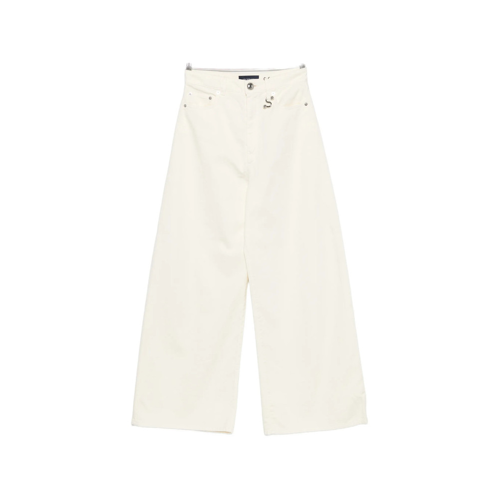 Sportmax Logo-patch Wide-leg Jeans