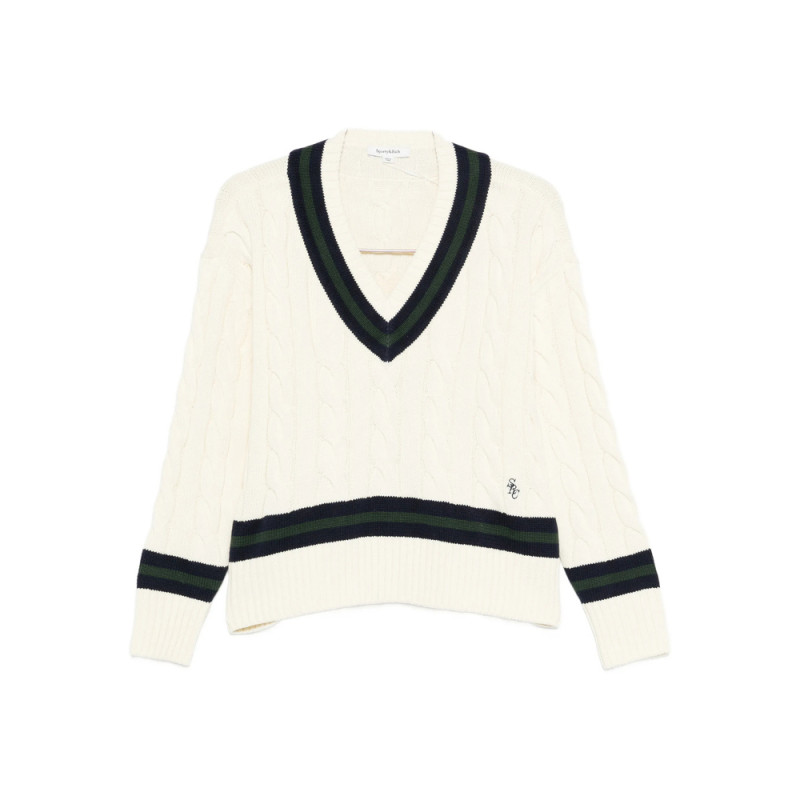 Sporty & Rich V-neck Striped Knitwear