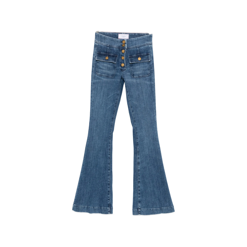 Seafarer Button-fastening Flared-leg Jeans