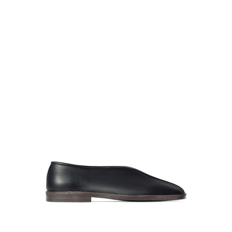 Lemaire Flat Piped Slippers In Leather