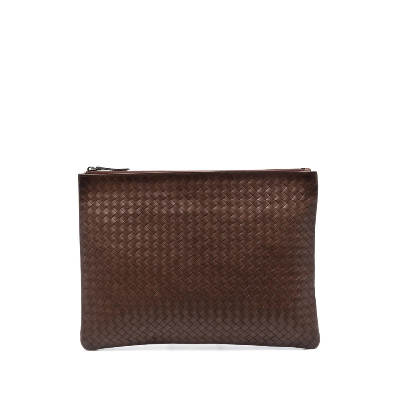 Dragon Diffusion Woven Leather Clutch Bag
