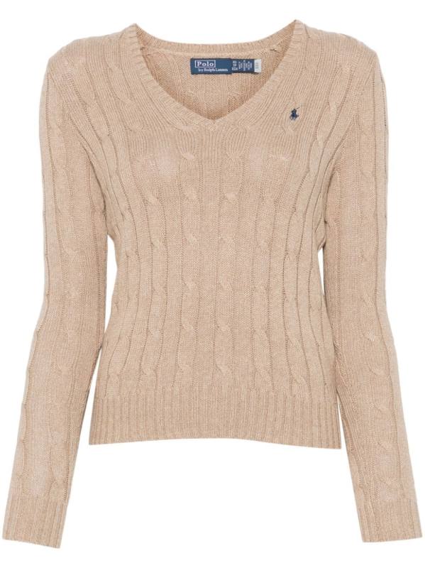 cable-knit sweater