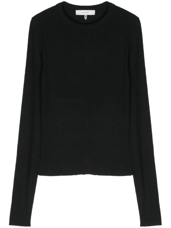 crew-neck long-sleeve sweatshirt