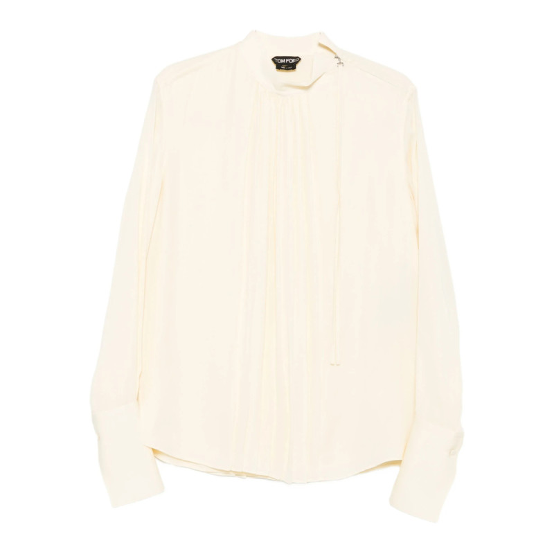 Tom Ford Pleated High-neck Top