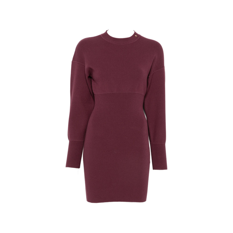 Anine Bing Imane Ribbed-knit Long-sleeve Mini Dress