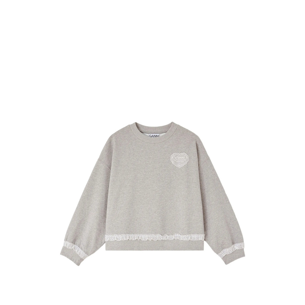 Ganni Isoli Lace-trim Sweater