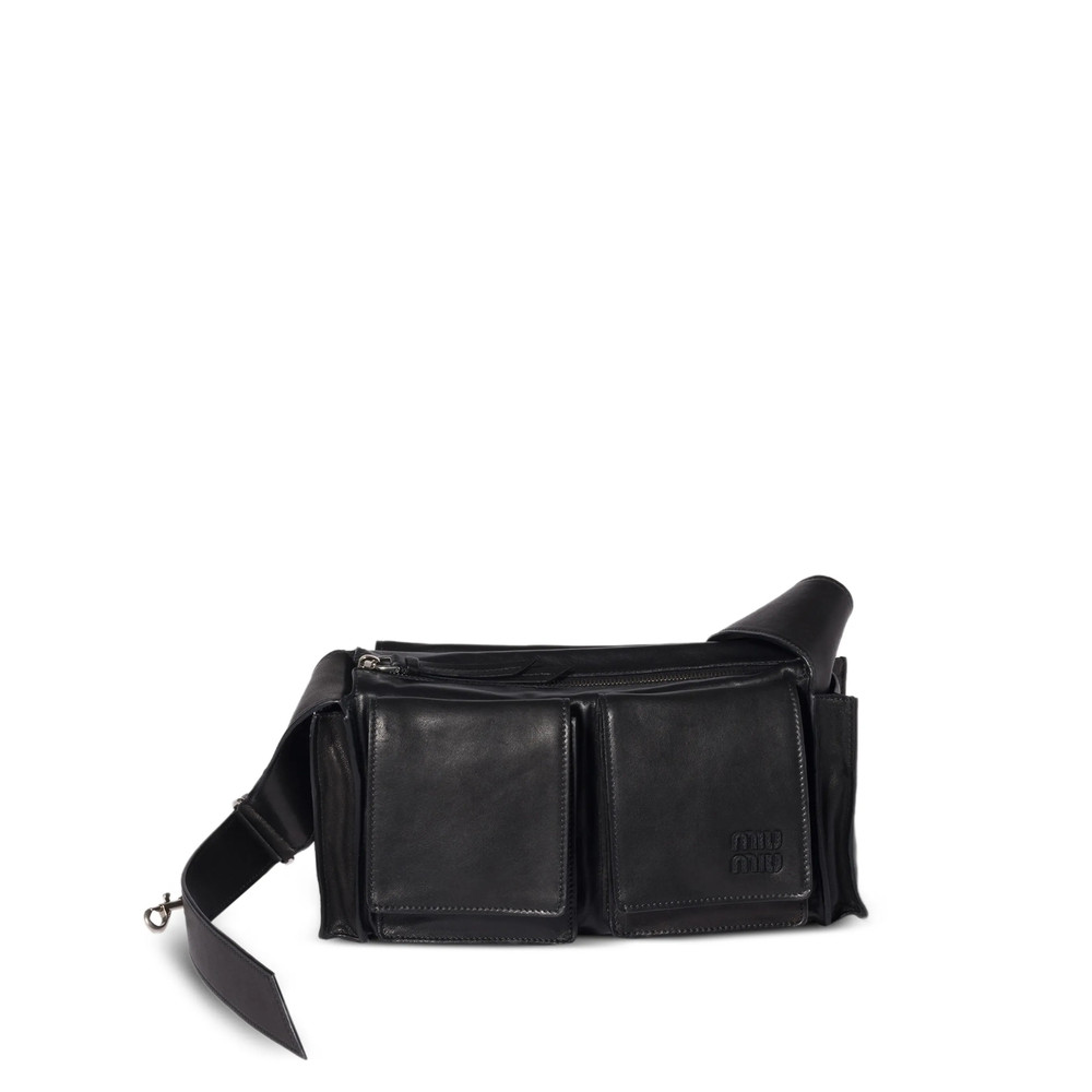Miu Miu Flap-pockets Leather Shoulder Bag