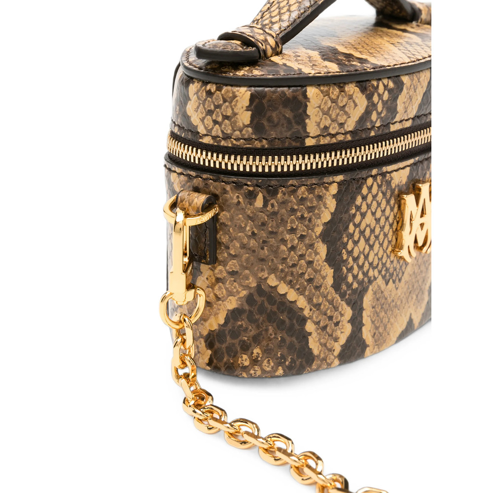 Amiri Nano Snake-effect Logo-plaque Vanity Mini Bag