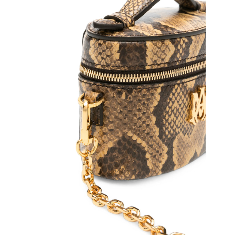 Amiri Nano Snake-effect Logo-plaque Vanity Mini Bag