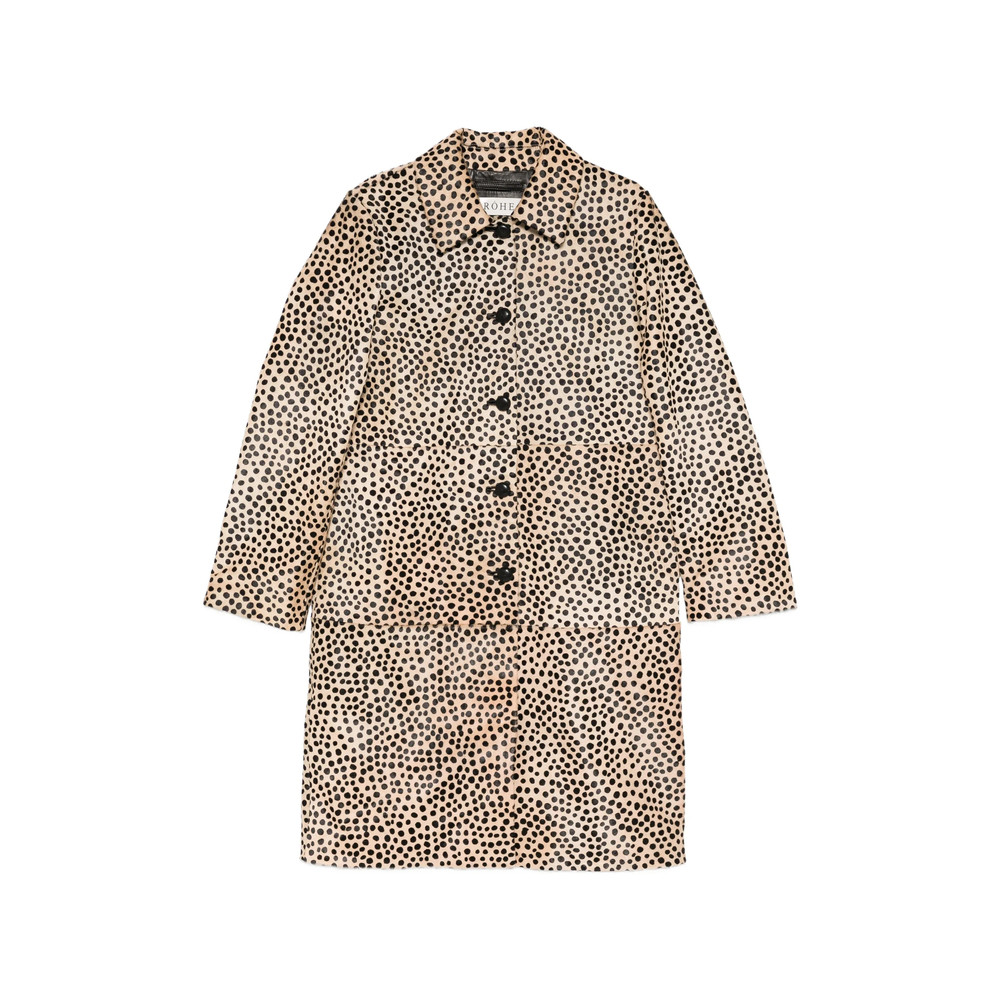 Rohe Single-breasted Animal-print Coat