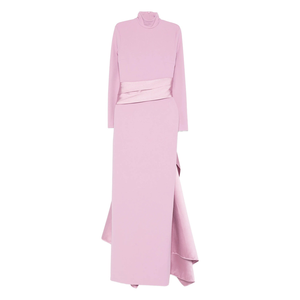 Solace London High-neck Sash Dress