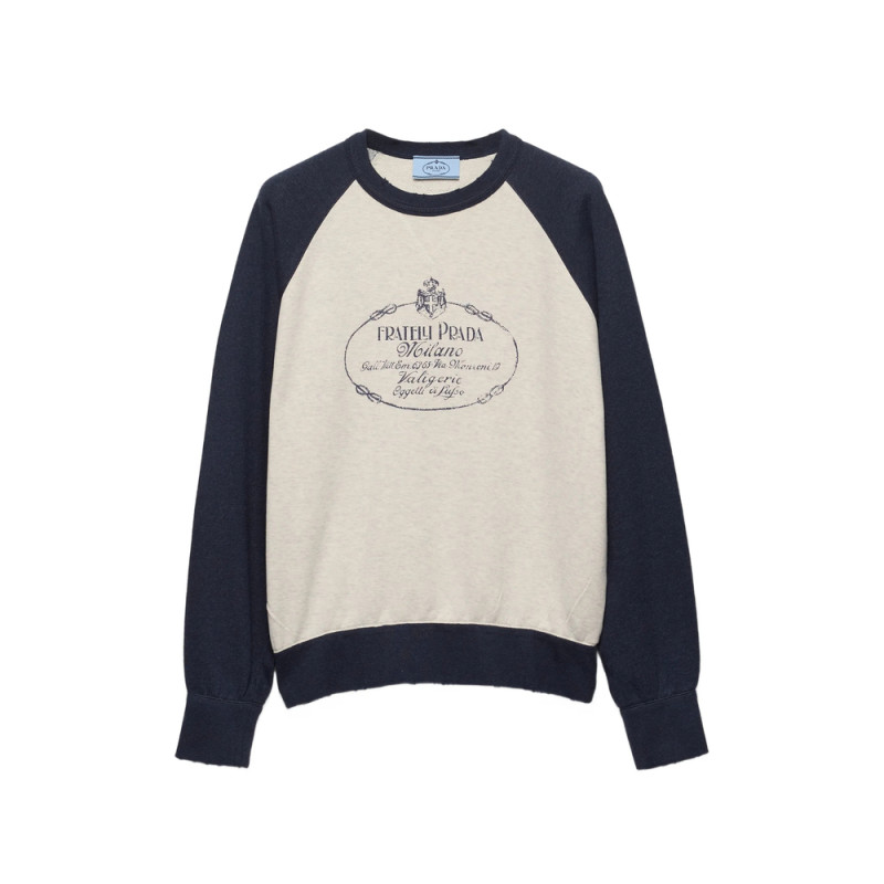 Prada Logo-print Raglan-sleeve Sweatshirt