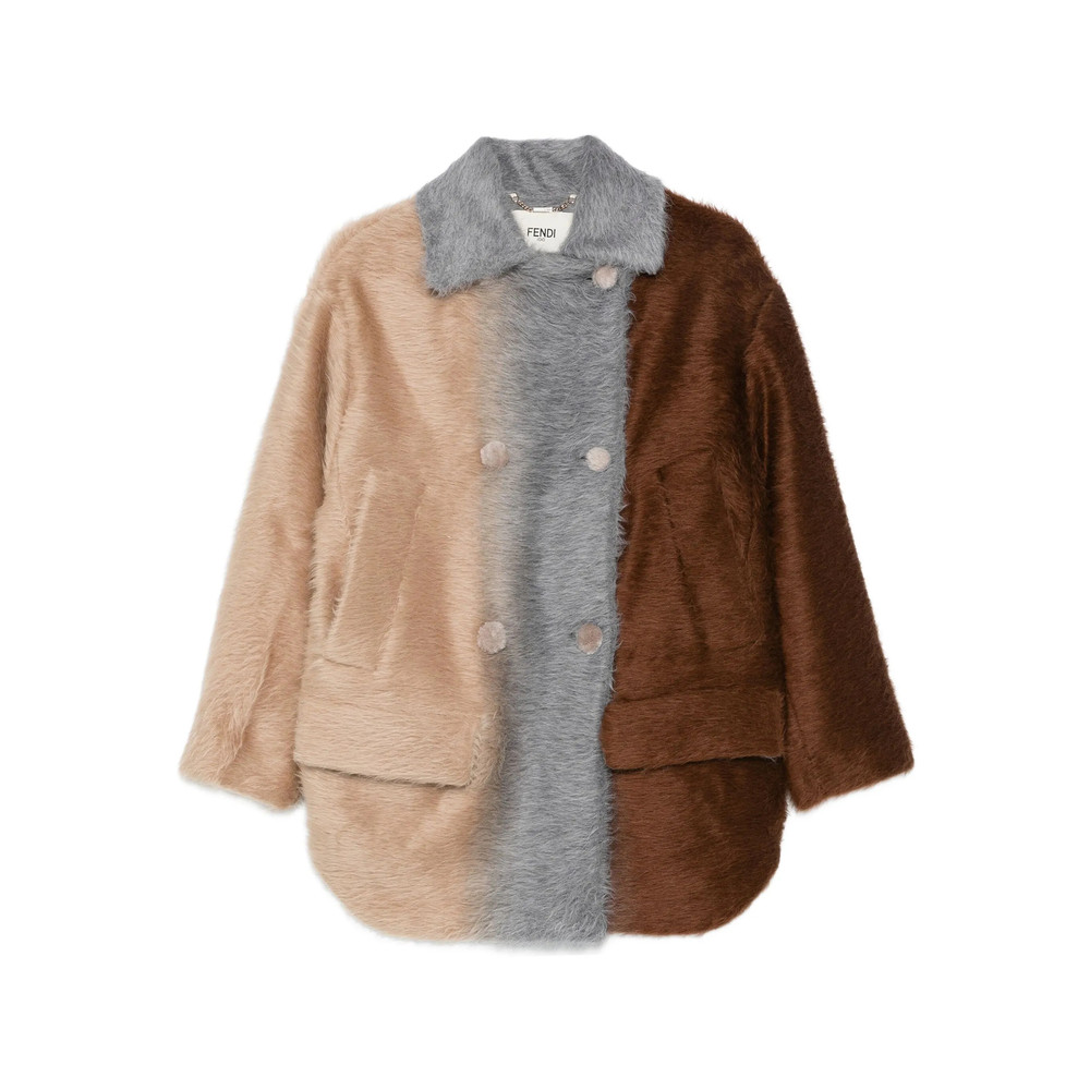 Fendi Colour-block Double-breasted Jacket