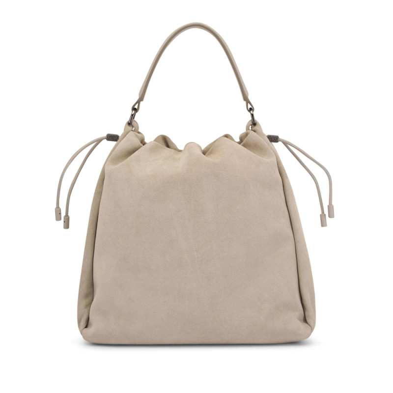 Brunello Cucinelli Monili Drawstring Shoulder Bag
