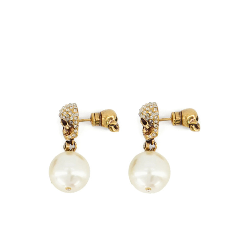 Alexander Mcqueen Pavé Skull Earrings