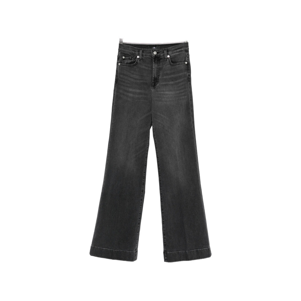 7 For All Mankind Modern Dojo Faded-effect Wide-leg Jeans