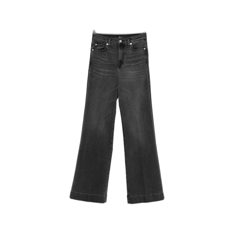 7 For All Mankind Modern Dojo Faded-effect Wide-leg Jeans
