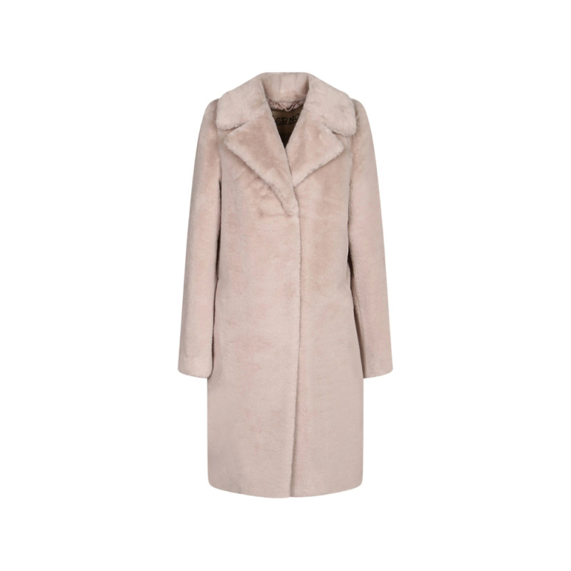Herno Faux-fur Notched-lapels Coat