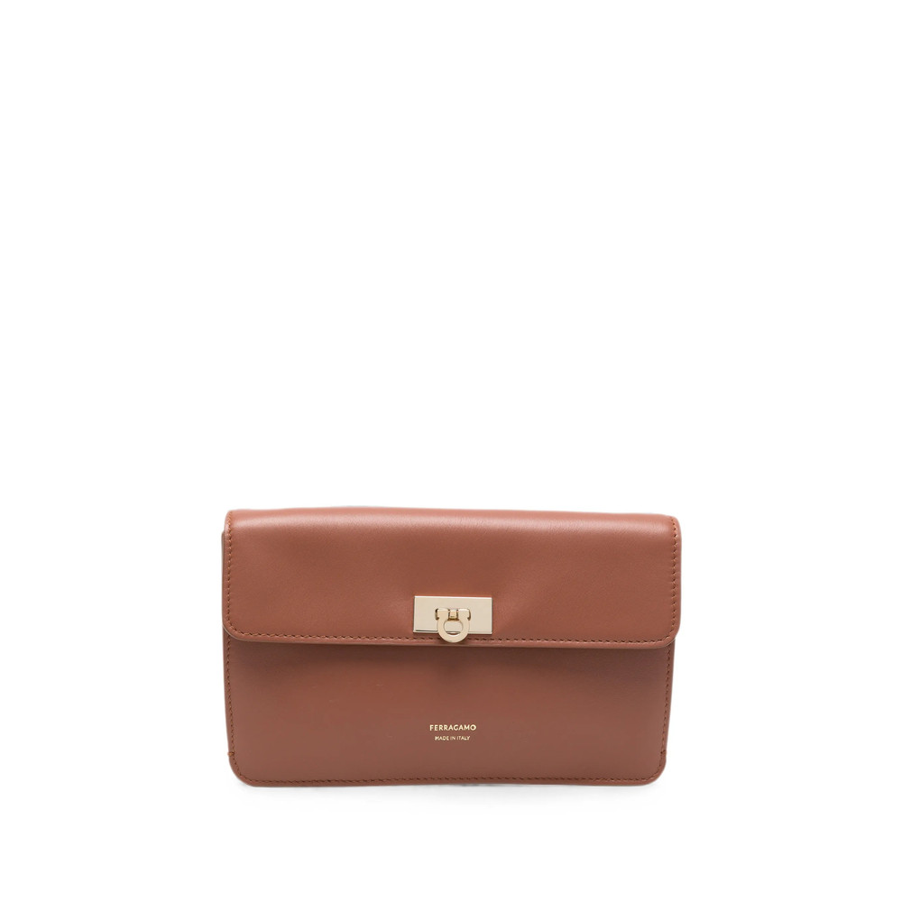 Ferragamo Gancini Flip-lock Clutch Bag