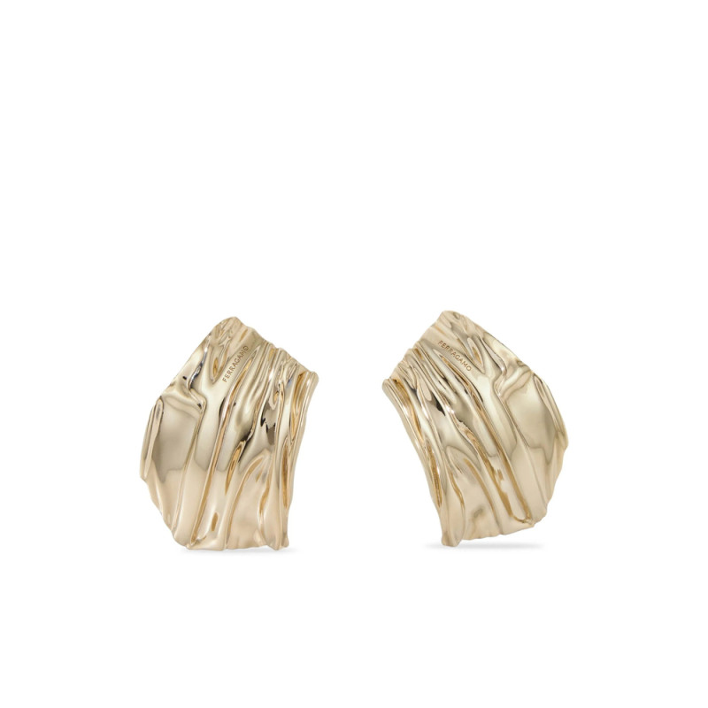 Ferragamo Asymmetric Draped Earring