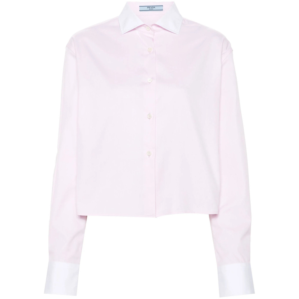 Prada Logo-embroidered Cotton Shirt
