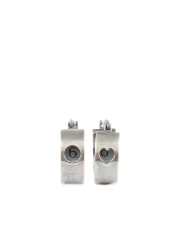 Numeric hoop earrings