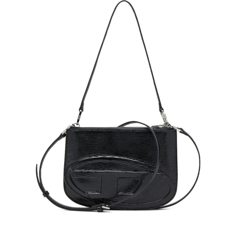 Diesel Twin-Double-pouch Embossed-leather Shoulder Bag