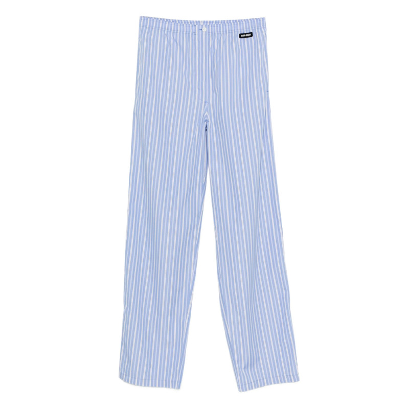 Miu Miu Striped Cotton Trousers