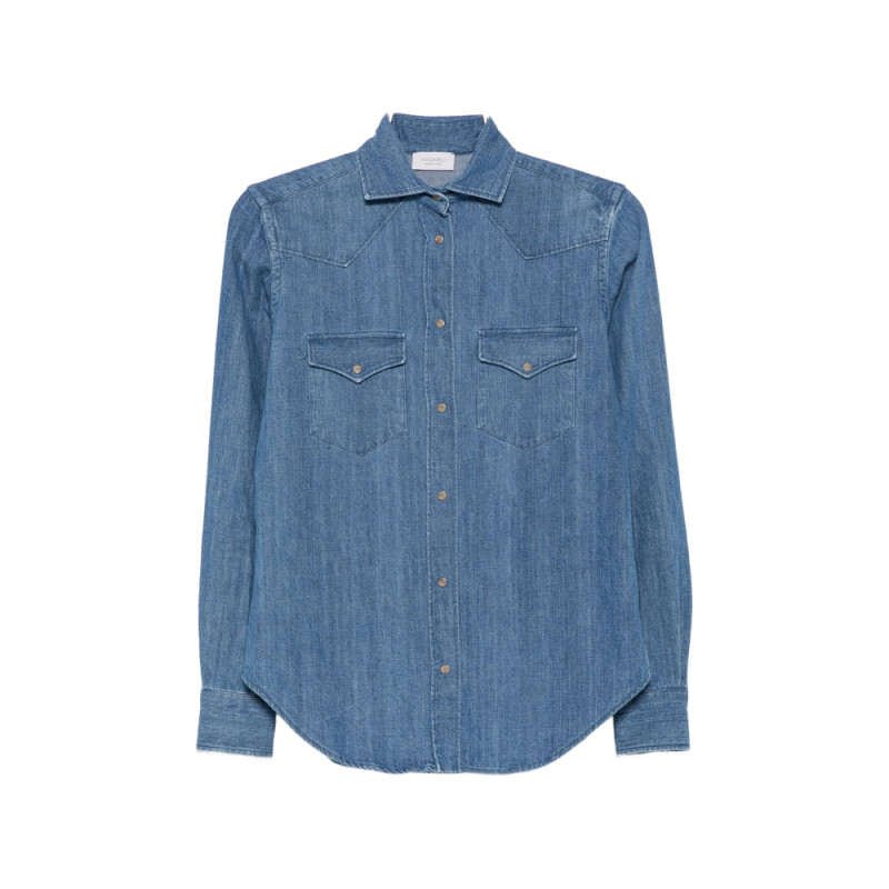 Mazzarelli Western-style Denim Shirt