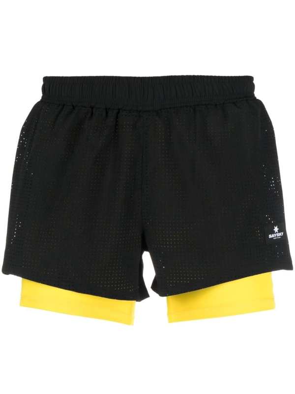 logo-patch mesh shorts