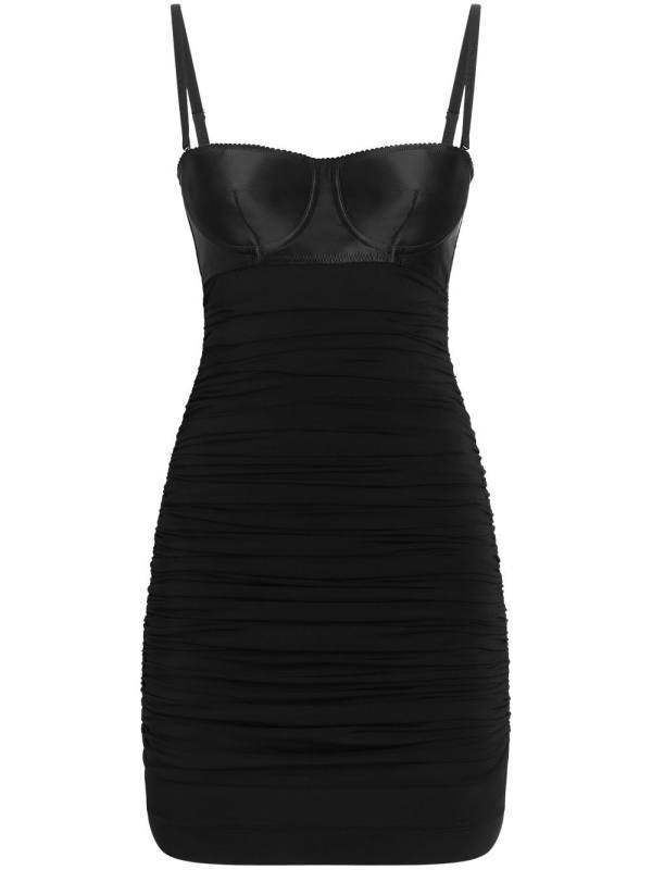 ruched mini dress