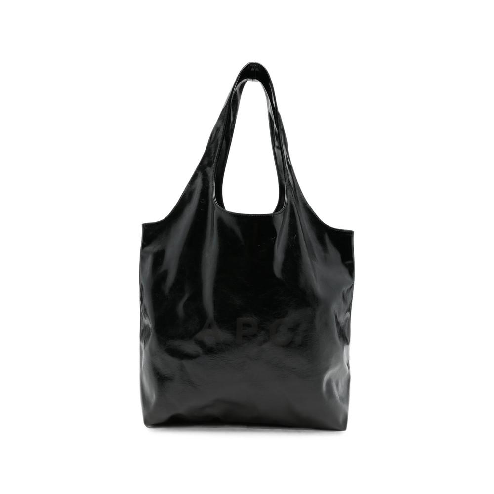 A. p.c. Logo-print Patent-finish Tote Bag
