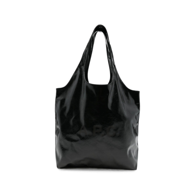 A. p.c. Logo-print Patent-finish Tote Bag