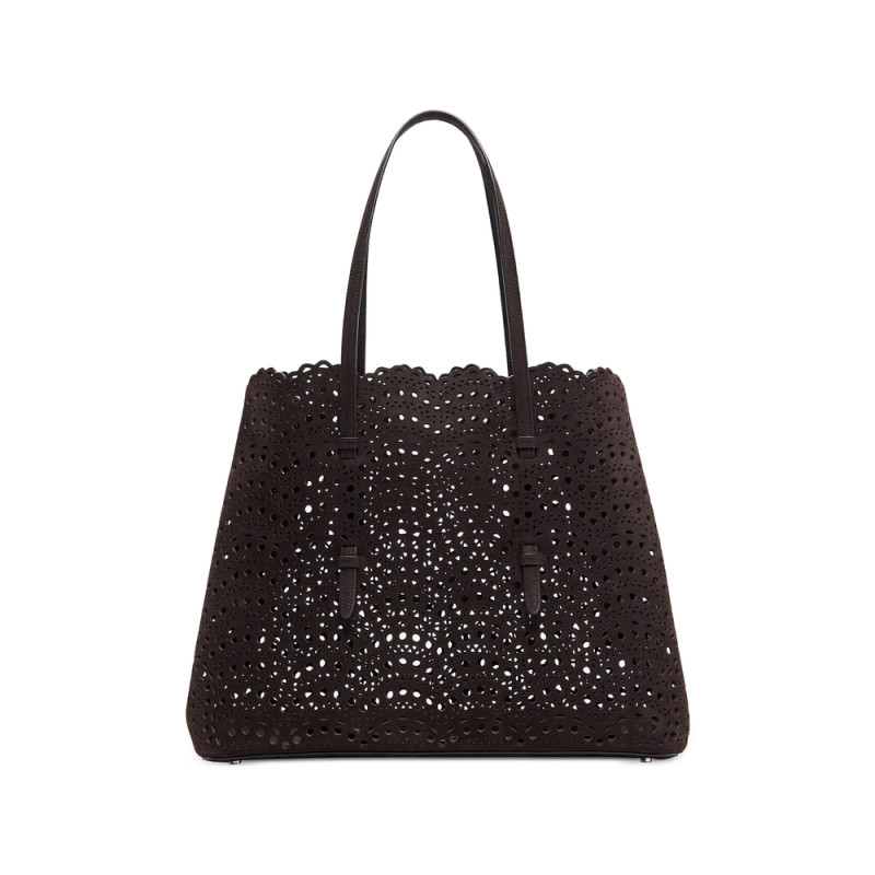 Alaïa Mina Laser-cut Nubuck Tote Bag