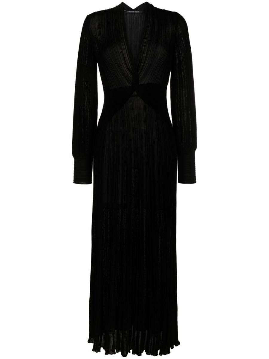 Noemi pleated wrap dress