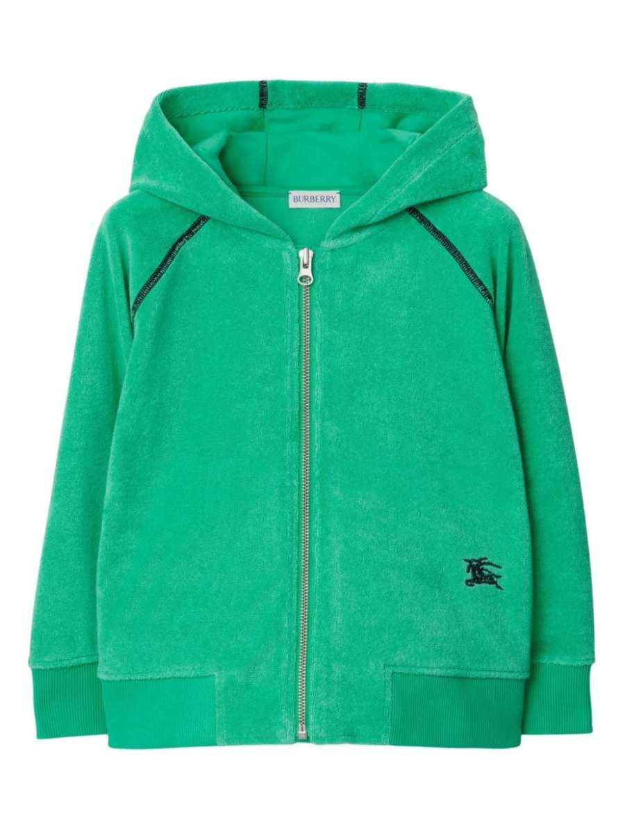 EKD-embroidery zipped hoodie